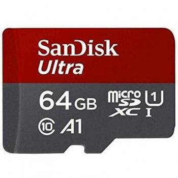 SanDisk Scheda Ultra MicroSDXC A1 64 GB 120 MB/s con Adattatore SDSQUA4-064G-GN6TA