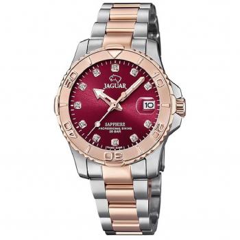 Reloj Jaguar sra. J871/6 ace. esf. burdeos