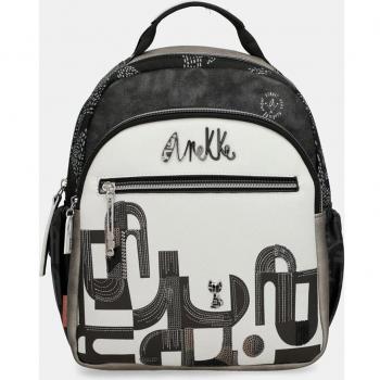 Mochila Anekke Sixties en blanco y negro