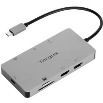 Targus Docking Station USB-C Dual HDMI 4K con PD Pass-Thru, Grigio (DOCK423EU)