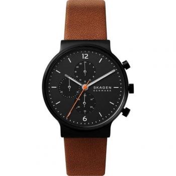 Reloj Skagen SKW6767 Hombre Resistente al Agua 5 ATM con Correa de Cuero Genuino