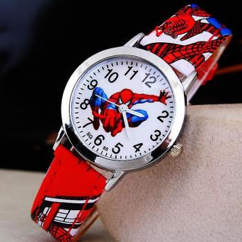 Reloj Infantil Spiderman Luminiscente con Correa de Silicona Roja