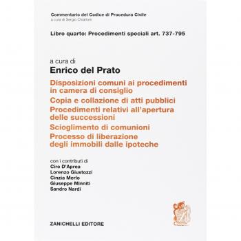 Art. 737-795. Disposizioni comuni ai procedimenti in camera di consiglio. Copia e collazione di atti pubblici. Procedimenti relativi all'apertura delle successioni...