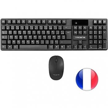 Mouse e Tastiera Wireless TACENS – Set Combo con layout AZERTY per francese