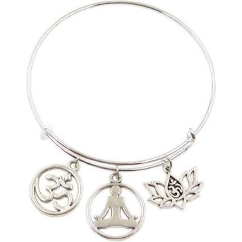 Brazalete Plateado Om Zen