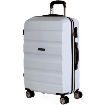 ITACA. Maleta de Viaje Rígida 4 Ruedas T71660 blanco -61x44x26cm