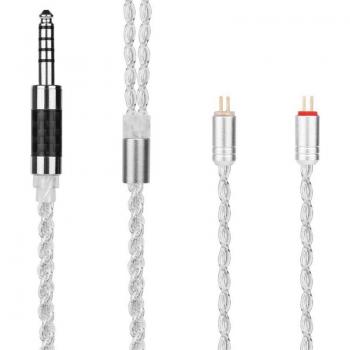 Yinyoo H3 H5 Cable de Auriculares 4 Núcleos Mejorado Plata 3.5/2.5/4.4mm MMCX/2pin