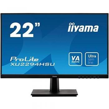 Iiyama ProLite XU2294HSU-B1 54.6 cm, 21.5 Pollici, VA LED-Monitor Full-HD, VGA, HDMI, DisplayPort, USB2.0, Ultra-Slim-Line, Nero