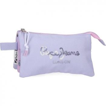 Estuche Pepe Jeans Becca tres compartimentos