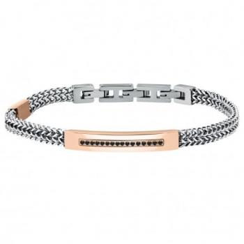 Morellato Pulsera Hombre CATENE Acero PVD Oro Rosa Cristales