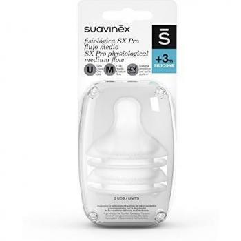 TETINA SILICONA FISIOLOGICA FLUJO M SUAVINEX 2 UNIDADES