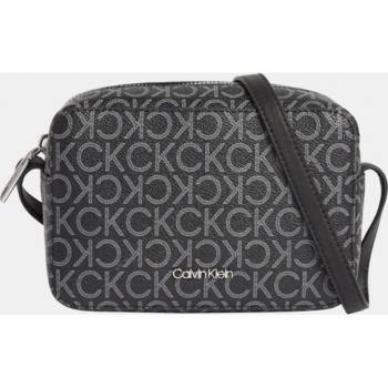 Bandolera pequeña Calvin Klein en negro con estampado monograma