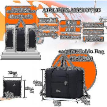 Bolsa de Viaje Plegable 40L Negra