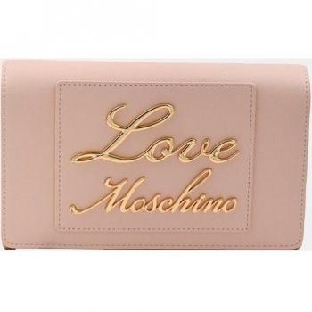 Cartera de mano Love Moschino tono maquillaje con solapa