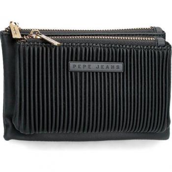 Pepe Jeans monedero mujer Aurora dos compartimentos negro