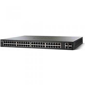 Smart Switch Cisco SF220-48P con 48 porte Fast Ethernet 10/100 più 2 porte Gigabit Ethernet (GbE), PoE di 375 W, protezione limitata a vita (SF220-48P-K9-EU)