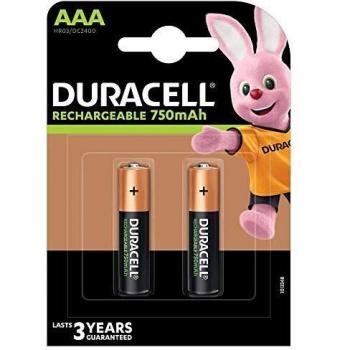 Pack de 2 pilas recargables AAA Duracell HR03 1.2V