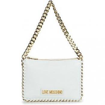 Bolso Love Moschino Cadenas Blanco y Oro