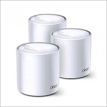 TP-Link Deco X60 WiFi 6 Mesh WiFi, AX3000 System for Whole House WiFi, Coverage up to 550m2, Replaces Router and Traditional Extenders, Works with Alexa (pack of 3)