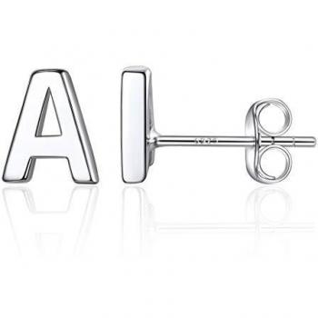Pendientes de Plata con Letras A-Z para Chicas
