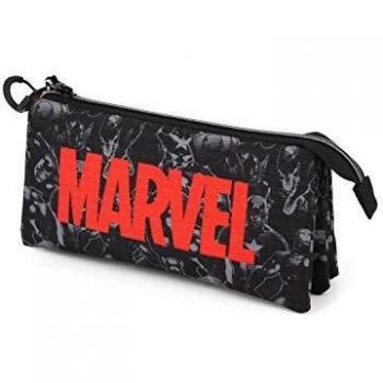 KARACTERMANIA Portatodo Triple, Estuche Unisex Niños, Negro, Talla Única Paquete De 5