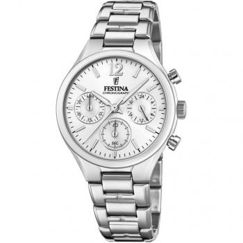 Reloj FESTINA Para Mujer F20391 Boyfriend Caja de Acero inoxidable 316l Gris plata