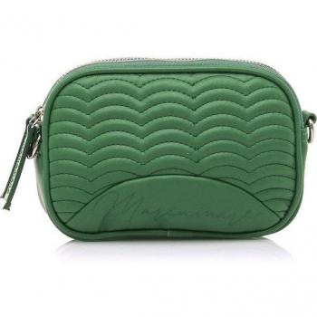 Bandolera Ondita verde con cierre cremallera Mariamare