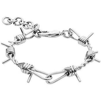 EtNox hard and heavy Pulsera Alambre de Espino Unisex Acero Inoxidable