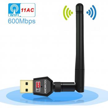 ANEWKODI Adattatore WiFi AC600Mbps USB Doppia Banda