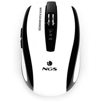 Mouse Ottico Senza Fili 2.4GHz, Mouse USB per Ordinatore o Laptop Con 5 Pulsanti e Scroll, 800/1600dpi, Bianco e Nero