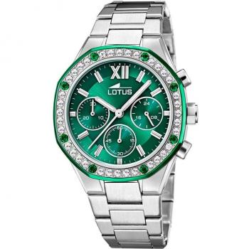 Reloj De Mujer Lotus Excellent Con Esfera Verde 18872/1