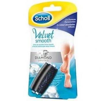 DR SCHOLL LIMA ELECTRONICA DUREZAS PERSISTENTES VELVET SMOOTH RECAMBIO DIAMOND CRYSTALS 2 U RECA