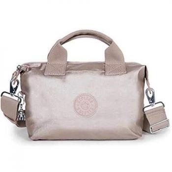 Kipling Kala Mini, Bolso para Mujer, Brillo Metálico O (Beige), S