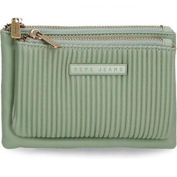 Pepe Jeans monedero mujer Aurora dos compartimentos verde