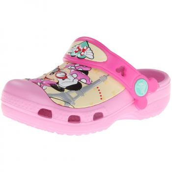Crocs Creative Crocs Minnie Jet Set Clog, Niñas Zueco, Rosa (Carnation), 32-33 EU