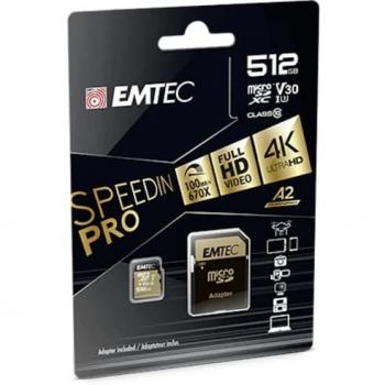 EMTEC MicroSD 512GB UHS-I U3 V30 A2 SpeedIN