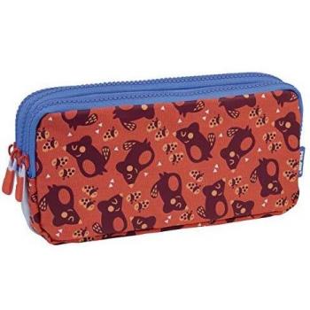 MILAN Estuche 3 Cremalleras Net&Lit Rosa