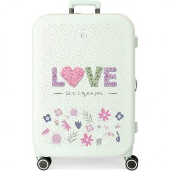 Maleta mediana Enso Love Ice Cream rígida 70cm verde menta