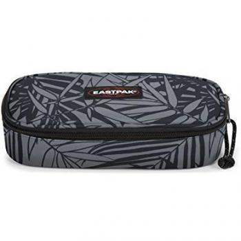 Eastpak Oval Single Estuche, 22 cm, Negro (Leaves Black)