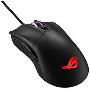 ASUS ROG Gladius II Core Mouse Gaming RGB ottico, leggero, ergonomico e cablato, 6200 DPI, interuttori staccabili, illuminazione Aura Sync