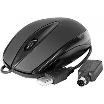 Mouse Ottico Ambidestro Dacomex 225113 USB+PS/2 Nero
