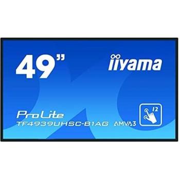Iiyama ProLite TF4939UHSC-B1AG Monitor PC 124.5 cm (49) 3840 x 2160 Pixel 4K Ultra HD LED Touch screen Multi utente Nero