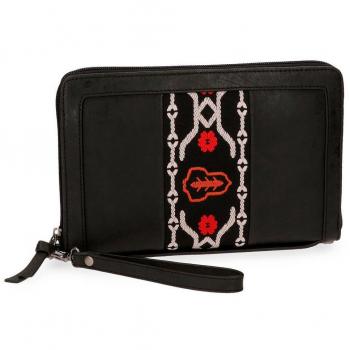 Pepe Jeans Liza Portadocumentos Negro 23x15x2,5 cms Piel Sintética