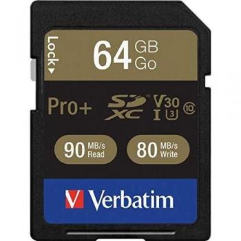 Scheda Verbatim Pro+ 64GB SDXC U3 Ultra HD