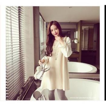 Chiffon Sleeve Maternity Dress