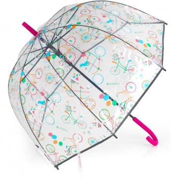 Paraguas Transparente Gabol Fiori Apertura Automática con Detalle Reflectante