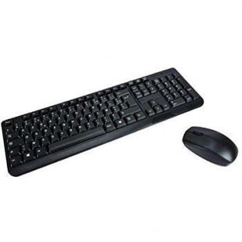 Maus Wireless Francese AZERTY con Tastiera RF Nera – Nuovo