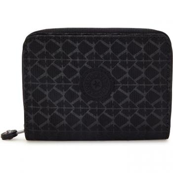 Kipling Cartera Mujer Estampado Negro RFID