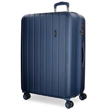 Movom Wood Maleta grande Azul 52x75x33 cms Rígida ABS Cierre TSA 109L 4,9Kgs 4 Ruedas Dobles Extensible