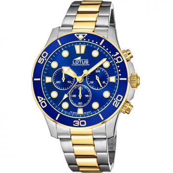 Reloj De Hombre Lotus Excellent Con Esfera Azul 18757/1